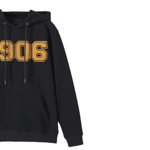 Crewneck Pullover <b>Neutral</b> Chenille Pocket - Embroidered Greek Letter Sweatshirt with Kangaroo Pocket Hoodie - Product Image 6