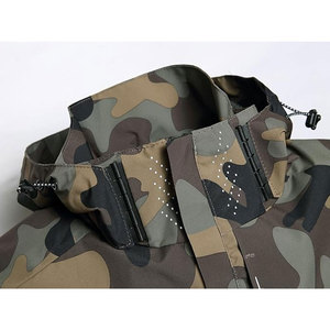 Vestes pour hommes en polyester de haute qualité, imperméables, respirantes, à col montant, à capuche, conçues sur mesure en gros - Product Image 3