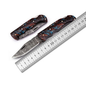 Couteaux faits à la main avec prix de gros de haute qualité couteau de chasse forgé sur mesure avec lame en acier damas et manche en bois d'olivier - Product Image 1