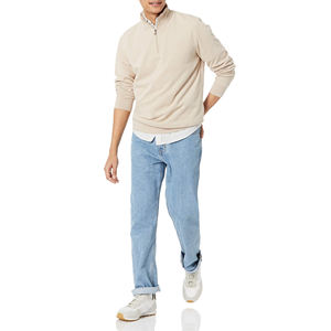 Regular Fit Quarter Zipper <b>Sweatshirt</b> <b>Quilted</b> Shoulder Stand Collar Zip up Long Sleeve Pullover Stylish Classic <b>Sweatshirts</b> - Product Image 6