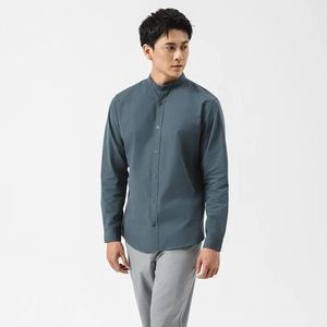 Chemise habillée en popeline pour homme dernier modèle avec logo de marque brodé personnalisé - Product Image 3