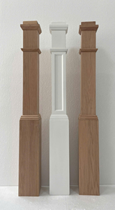 Boîte de Newel d'escalier en bois massif moderne Base réglable lâche Meubles d'escalier traditionnels et modernes pour la maison Boîte de Newels - Product Image 4