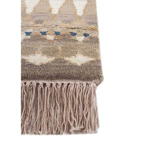 Tapis Manchaha en laine et soie de bambou noués à la main, couleur ivoire, épaisseur 10 mm, motif géométrique abstrait, rectangulaire, pour couloir et maison - Les-2550 - Product Image 4