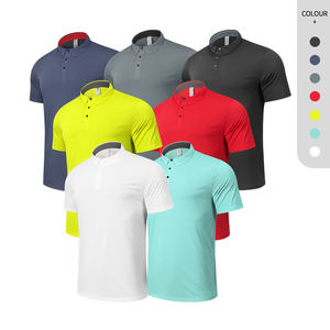 OEM poliéster/algodón hombres Golf para camisas tejido de punto transpirable personalizado manga corta ropa deportiva verano cuello vuelto - Product Image 5