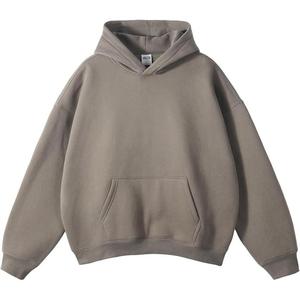 Sweat à capuche de couleur unie filles garçons portent des sweats à capuche en laine poids lourd poche coupe ample à l'avant vente chaude sweats à capuche imprimé uni - Product Image 6