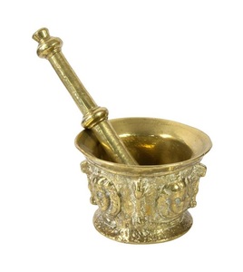Solid Vintage Brass Grinding Mortar and Pestle <b>for</b> Crushing Pills <b>Herbs</b> Vegetable <b>Grinder</b> Metal <b>Herb</b> <b>Grinder</b> Wholesale - Product Image 1