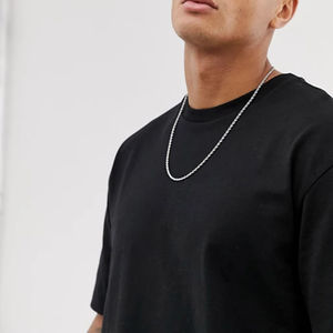 Fabricante OEM de alta calidad de los hombres de algodón azul camiseta personalizada Hip-Hop estilo de manga corta azul de gran tamaño-al por mayor - Product Image 6