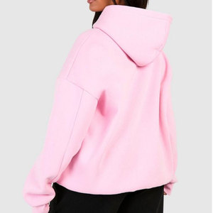 Nouveau sweat à capuche imprimé bouffant pour femmes sur mesure, poids léger avec manches complètes et logo avant pour l'hiver - Product Image 2