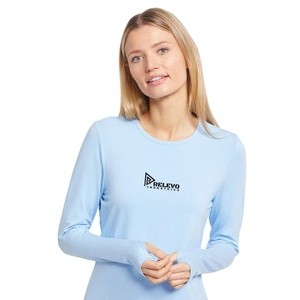 Casual Plus Size Slim Fit Full Sleeve T-Shirt Custom Printed Logo Appliques Eco-Friendly Button Polyester/Cotton Blend - Product Image 2