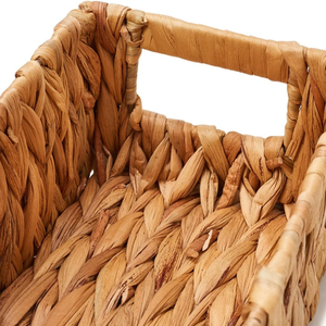 Ensemble de 3 paniers de rangement en jacinthe d'eau tressée avec poignées pour chambre de bébé, salle de bain, garde-manger, vente en gros du Vietnam - Product Image 3