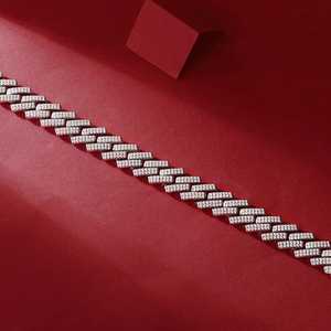 High Quality 925 Sterling Sliver Cuban Link <b>Bracelet</b> For <b>Men</b> & Women Iced Out Bling For Hip Hop Style Jewelry - Product Image 2