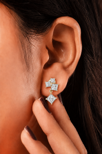 18K Yellow Gold Princess Cut Lab Grown Diamond Dangle <b>Drop</b> Earrings CVD Secure Screw <b>Back</b> EF VVS Fine Jewelry for Women Gifts - Product Image 2