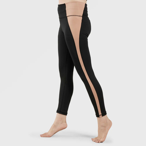 Pantalones de yoga ajustados clásicos de alta elasticidad para mujer, ropa activa de seda sin costuras con logotipo estampado en la cintura para gimnasio y actividades al aire libre - Product Image 4