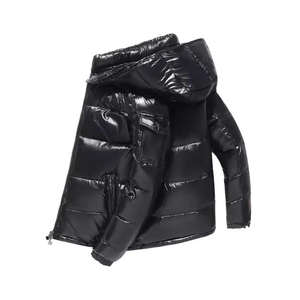 Chaqueta Acolchada con Cuello Alto de Lona para Hombre y Mujer, Parka Brillante, Abrigo Acolchado, Ropa de Abrigo Cálida para Invierno, Corte Regular - Product Image 6