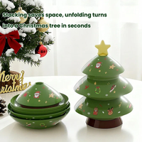 Opbergdoos voor kerstboom snoepjes, stapelbaar, meerlaags, voor snacks en noten, grote capaciteit, opbergdoos voor feestdagen sieraden