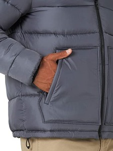 Custom Latest Design Zipper Stand Collar <b>Heat</b> Reactive Fabric Puffer Jackets Unisex Winter Warm <b>Coat</b> Bubble - Product Image 5