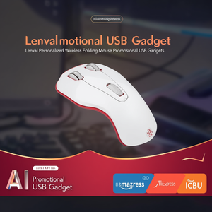 Mouse Pieghevole Wireless Personalizzato Lenbal, Gadget USB Promozionale - Product Image 3