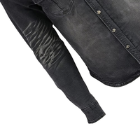 Erkekler İçin Vintage Mavi Kot Gömlek Günlük Slim Fit Nefes Alabilen Şehir Giysisi Toptan Dayanıklı Dikiş Özel Etiket