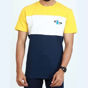 Culturismo Fitness cuello redondo ropa para correr camiseta Jogging Wear Muscle Fit entrenamiento camiseta con mangas de contraste - Product Image 3