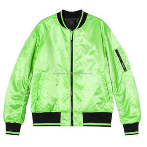 เสื้อแจ็กเก็ตผ้าซาตินสำหรับผู้ชายแจ็คเก็ตสีเขียวน้ำหนักเบามีกระเป๋าคาดเอวด้านข้างมีซิปปิดสำหรับสวมใส่ทุกวัน - Product Image 1