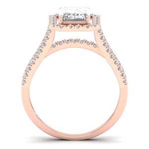 Anillo de Compromiso de Plata de Ley 925 con Corte Esmeralda y Moissanita de 2.3 Quilates, Precio de Fábrica REYES, Joyería Fina para Mujer - Product Image 4