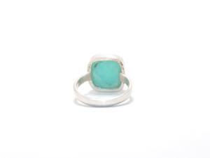 Anillo de Plata de Ley 925 auténtica, piedra preciosa de amazonita personalizada Simple, joyería de plata al por mayor minimalista, artículo de regalo de dedo fino - Product Image 6