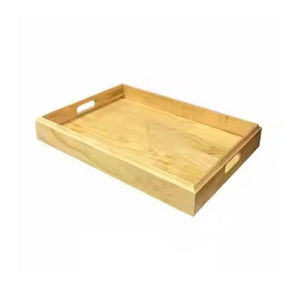 Plateau de service de nourriture en bois brun de conception merveilleuse pour la vaisselle de restaurant d'hôtel plateau de vaisselle de service de nourriture pour Offre Spéciale - Product Image 5