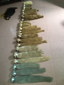 ผมต่อแบบเย็บติดสำหรับผมมนุษย์ผมต่อแบบยืดผมแบบยืดสองชั้นสี - Product Image 2