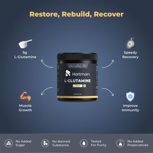 L-Glutamina en polvo para la recuperación muscular Salud intestinal y soporte del sistema inmunológico Suplemento de fitness post entrenamiento - Product Image 3