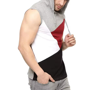Custom Crocheted Winter <b>Sleeveless</b> <b>Hoodie</b> for <b>Men</b> Gym Fitness Hooded Casual Sportswear Eco-Friendly Breathable Workout 2026 - Product Image 4