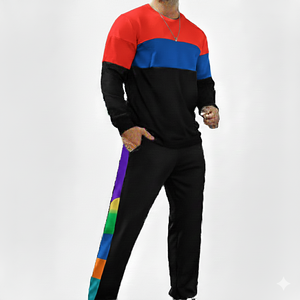 Ensemble de survêtement décontracté tendance en deux pièces, sweat-shirt et jogging, lavage à l'acide, haute qualité - Product Image 2