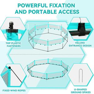 Portable 15.5ft <span class=keywords><strong>Gaga</strong></span> Ball Pit Play Set pour enfants Backyard Sports de plein air Activités <span class=keywords><strong>Sac</strong></span> de rangement 2 <span class=keywords><strong>Gaga</strong></span> Balls Wind Ropes Ground - Product Image 5