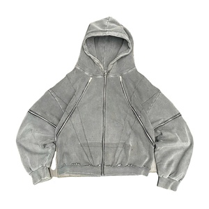 Regular Fit Zipper <b>up</b> Hoodie Men Drop Shoulder Fleece Unisex 100% Cotton Customized Logo Winter Hoodie - Product Image 1
