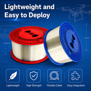Cable de Fibra Óptica para Drones G657A2, Bobina de Fibra de Baja Pérdida y Ligera para Comunicación de Larga Distancia FPV UAV - Product Image 4