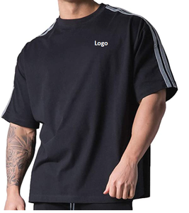 Chemises d'entraînement à manches courtes pour hommes chemises de gymnastique pour hommes Hipster surdimensionnées T-Shirts de Style de rue T-Shirts de haute qualité - Product Image 2