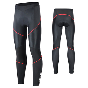 Pantalones personalizados con cremallera reflectante para hombre, pantalones largos Roubaix con relleno de Gel 3D para ciclismo profesional - Product Image 1