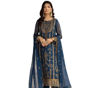 Salwar Kameez de Georgette Sintética de Alta Calidad con Bordados y Lentejuelas para Mujer, Ropa de Fiesta de Secado Rápido, Disponible en Stock - Product Image 2