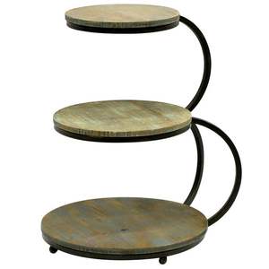 Nuevo diseño de hoja de aluminio con acabado dorado, mesa de Metal de alta calidad, decoración del hogar, soporte de pastel de cuatro niveles, forma y tamaño personalizados - Product Image 6