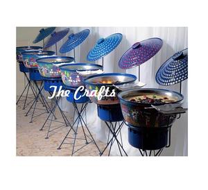 Chafing Dish de Acero Inoxidable Estilo Clásico Martillado, ARTESANÍA para Bodas, Eventos, Fiestas, Servicio Personalizado, Tamaño Personalizable, Superventas en India - Product Image 4