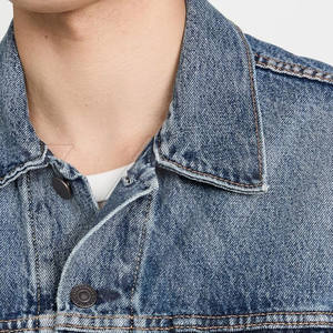 แจ็กเก็ตฤดูหนาววินเทจสำหรับผู้ชายแจ็กเก็ตผ้าเดนิมหนาแบบสั่งทำพร้อมดีไซน์แบบกำหนดเองสีทึบเดนิมวินเทจ - Product Image 6