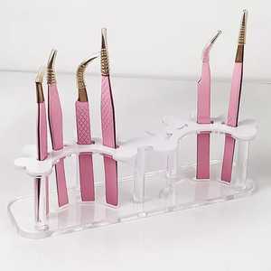 Professionnel Durable Écologique Noir Acrylique Cils Présentoir 6 8 Trous Organisateur Pince À Épiler Extension Stockage Beauté Outil - Product Image 5