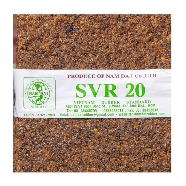 Best Selling Natural Rubber Raw Materials TSR 20 SVR 20 33.33 Kg/Bale Brown Rubber for Making Tires, Soles Shoes, Belts