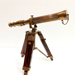 Télescope indien en laiton doré poli support de trépied en bois réglable en gros pas cher prix d'usine jumelles télescopes - Product Image 2