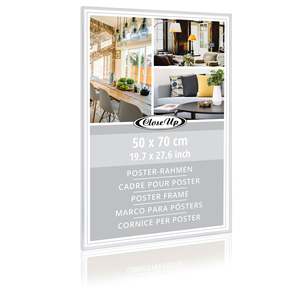 Modern White <b>Plastic</b> PS Photo Frame Custom 50 X 70 cm Square <b>Wall</b> Hanging Gift Suitable Magnet Silver Customizable Picture Frame - Product Image 1