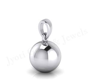 2025 nouveauté Simple élégant solide 925 boule en argent Sterling pendentif à breloque bijoux minimaux avec placage brillant nouveau cadeau de noël - Product Image 1