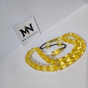 Chapelet musulman écologique de haute qualité, poli, avec pompon, collier, style ange, perles en résine, artisanat, bijoux - Product Image 1