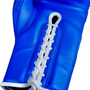 Nouveauté 2026, dernier modèle, gants de boxe à lacets au poignet, sur mesure, élégants, en cuir bleu original, gants d'entraînement de combat, CP-BG-12 - Product Image 5
