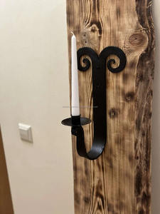 Applique murale moderne de style luxueux en fer forgé forgé à la main pour une bougie pour Noël ou la décoration intérieure - Product Image 6