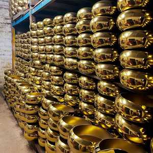 Bol à chocolat décoratif plaqué or de luxe de style arabe avec couvercle cadeau dessert de luxe pistache knafeh conceptions personnalisées - Product Image 6