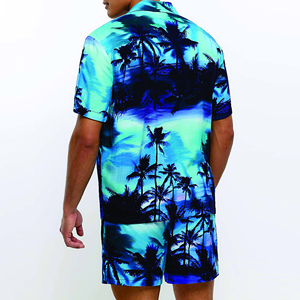 ชุดชายหาดและกางเกงขาสั้นฮาวายสำหรับผู้ชายชุดชายหาดทำจากผ้าระบายอากาศได้ดี - Product Image 3